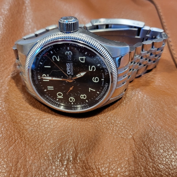 Oris big crown small seconds pointer day and date. - Picture 6 of 10